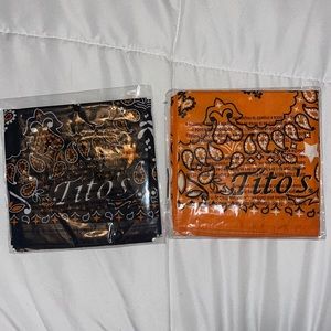 2 unopened titos bandanas
